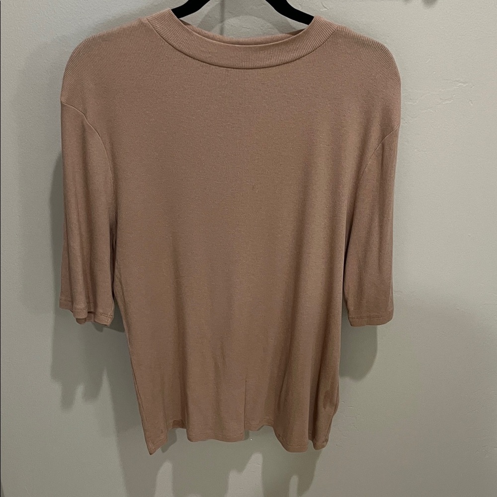 a new day Women's 3/4 Short Sleeve Tan Tee